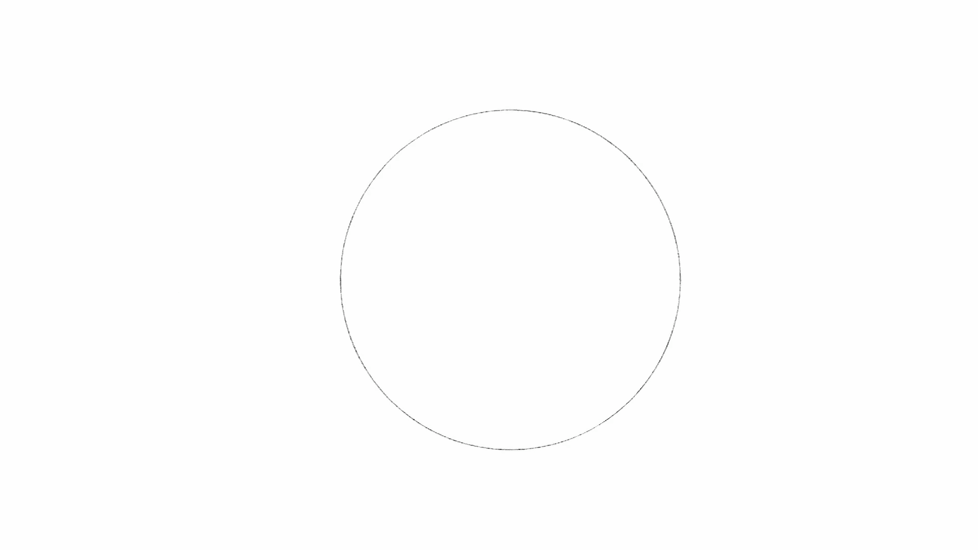 Step 1 of drawing the Apple logo: Draw the first circle