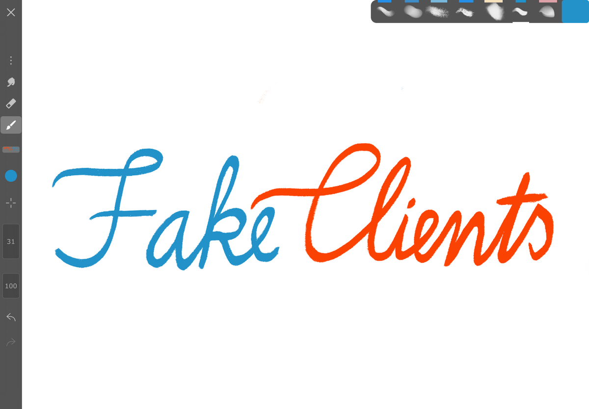 Screenshot of graphic design in the iArtbook app