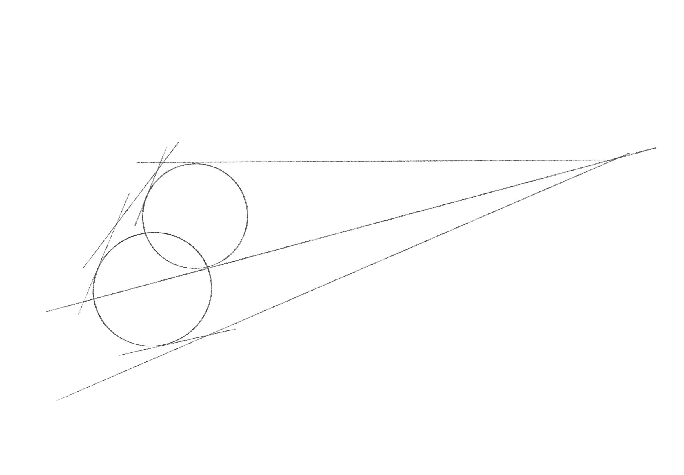 Step 2 of drawing the Nike logo: Form the full curves of the Nike swoosh